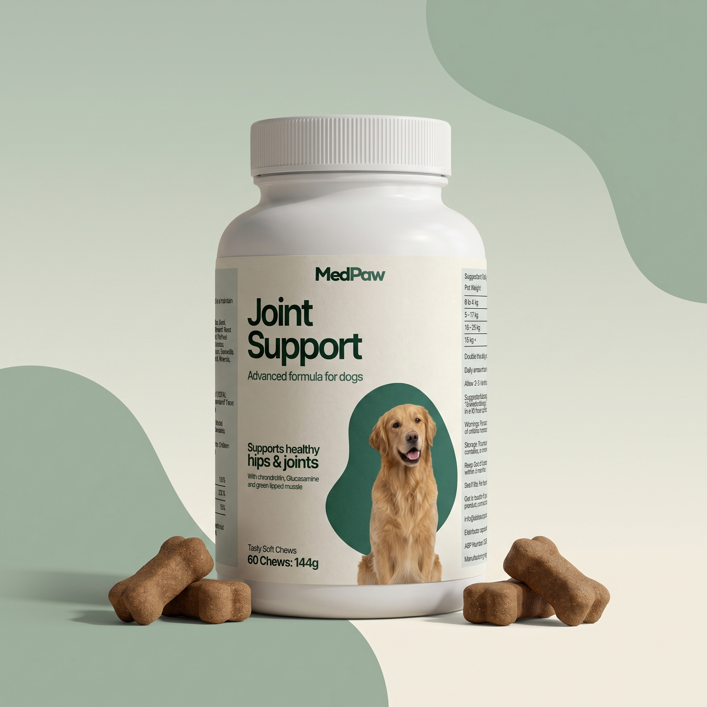 MedPaw joint supplement chews for dogs, 60-pack tub